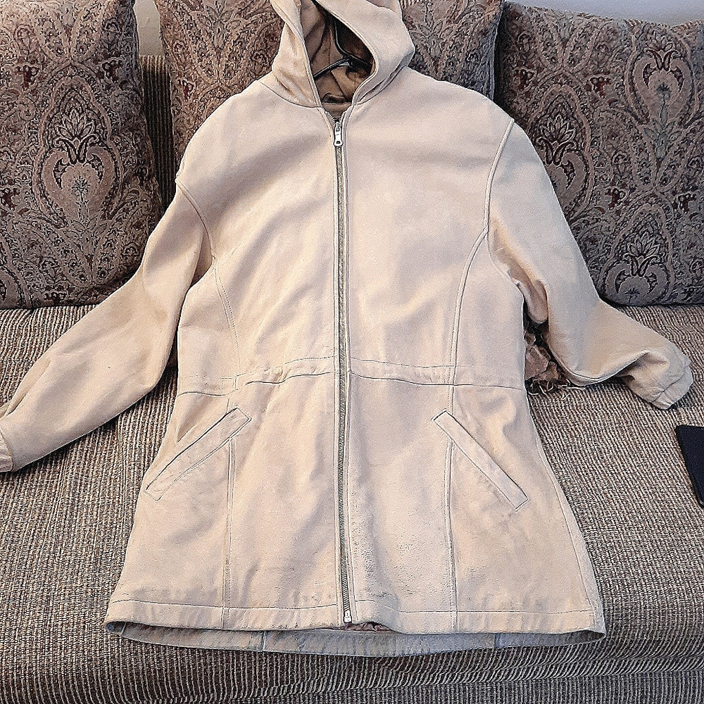 Heavy winter leather coat